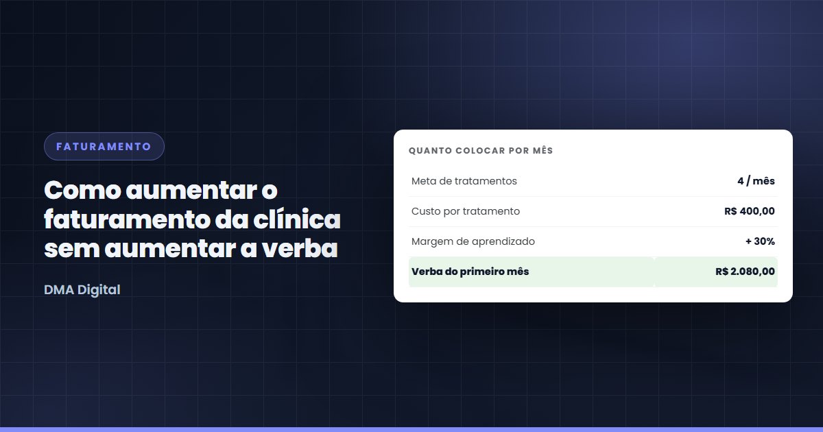 Como aumentar o faturamento da clínica sem aumentar a verba