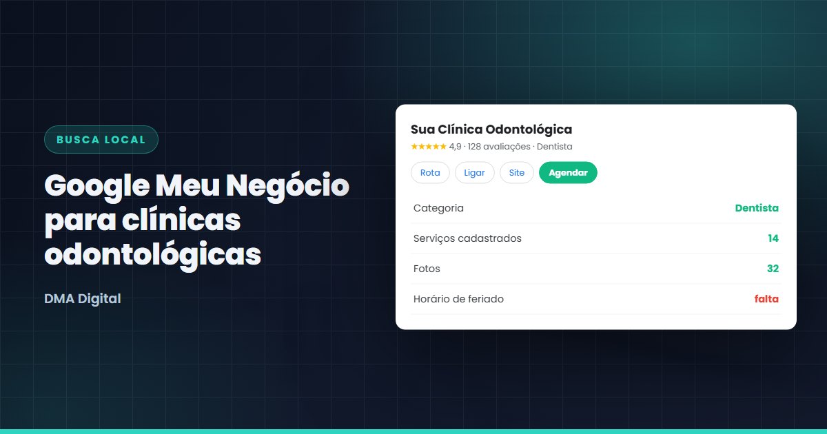 Ficha do perfil da clínica no Google com itens conferidos