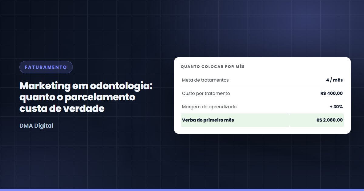 Marketing em odontologia: quanto o parcelamento custa de verdade