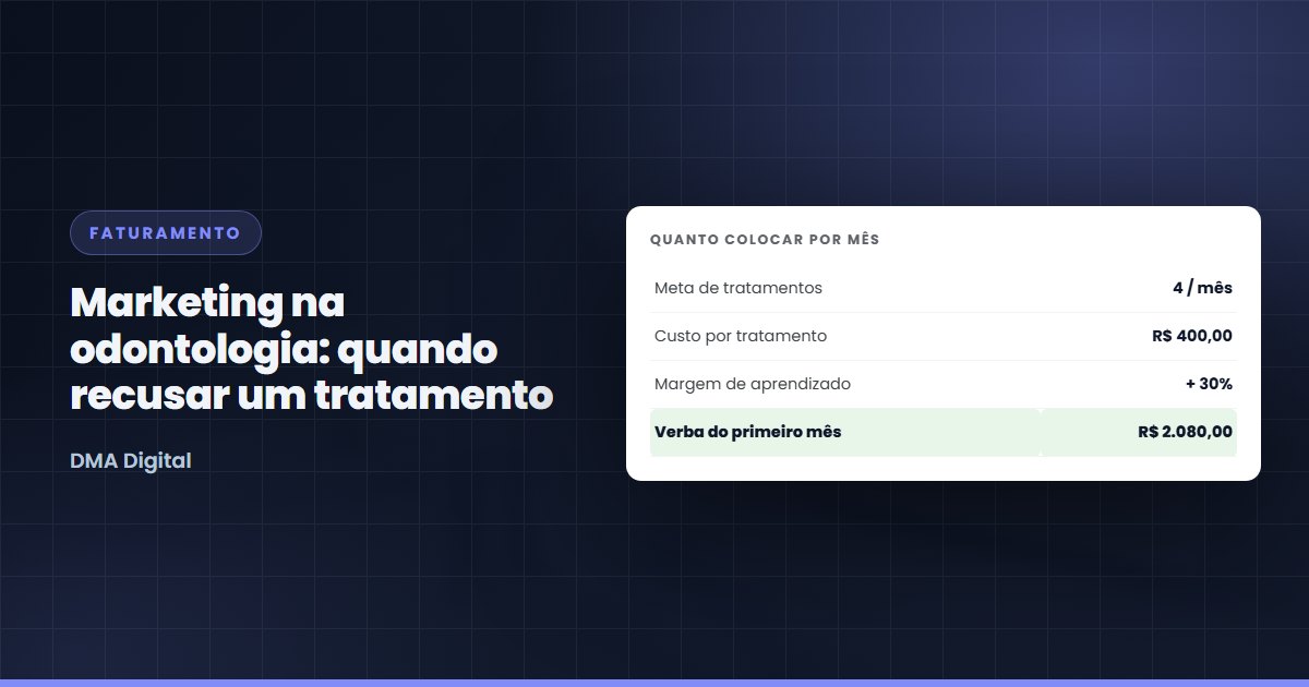 Marketing na odontologia: quando recusar um tratamento