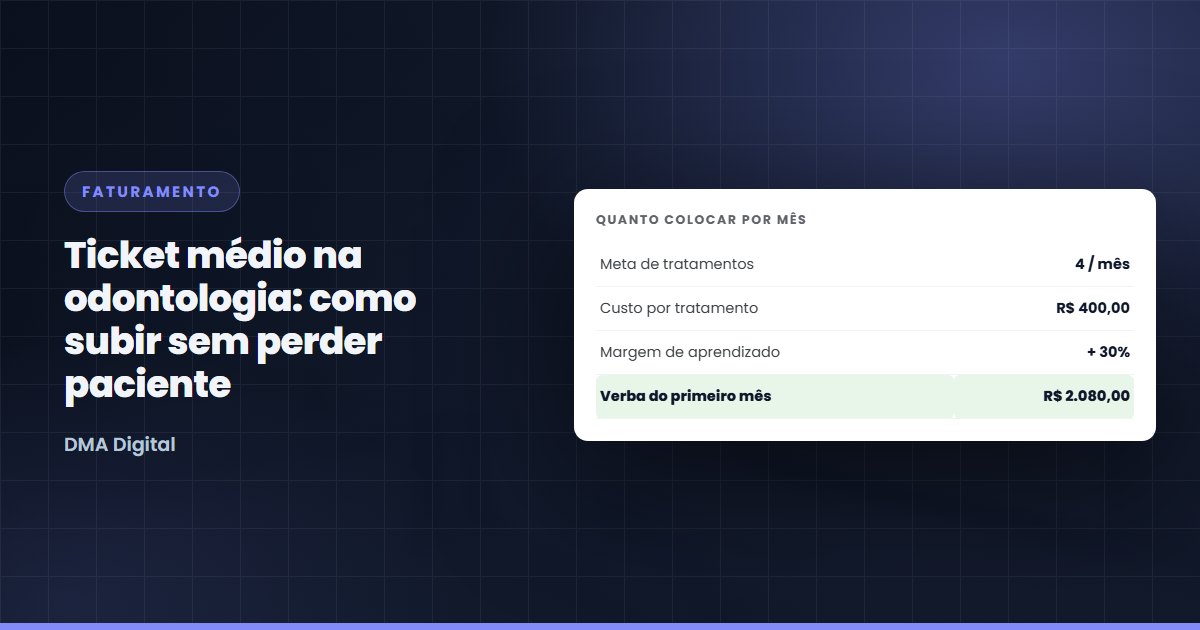 Ticket médio na odontologia: como subir sem perder paciente